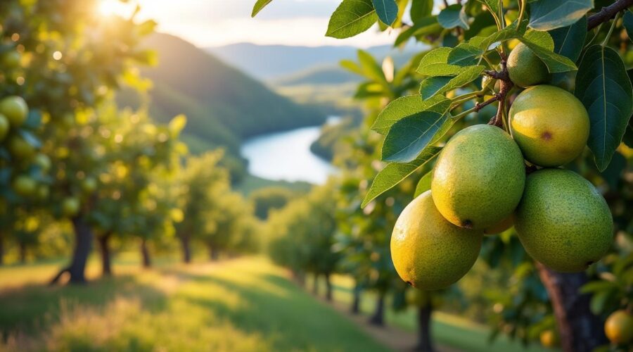 plongez dans l'univers savoureux du feijoa au verger de martin bizieux, situé près de la garonne. découvrez cette fruit unique aux arômes envoûtants et laissez-vous séduire par une expérience gustative inoubliable.