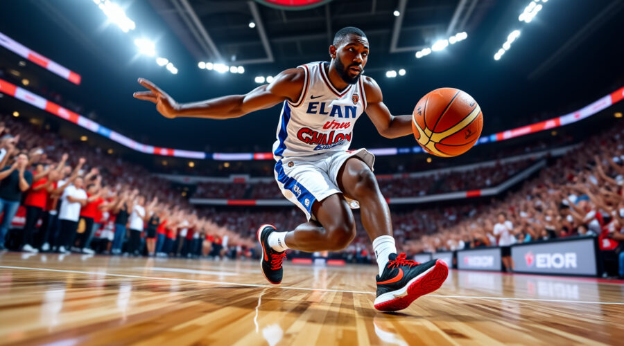 l'elan chalon signe son grand retour en coupe d'europe, affichant style et performance avec les sneakers emblématiques de jordan brand. découvrez ce partenariat marqué par l'élégance et l'innovation sportive !