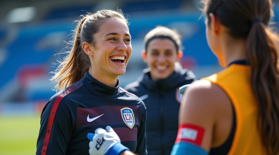 découvrez comment jule brand, footballeuse allemande à lyon, a transformé la rivalité entre sélections en une aventure pleine d'humour et de complicité.