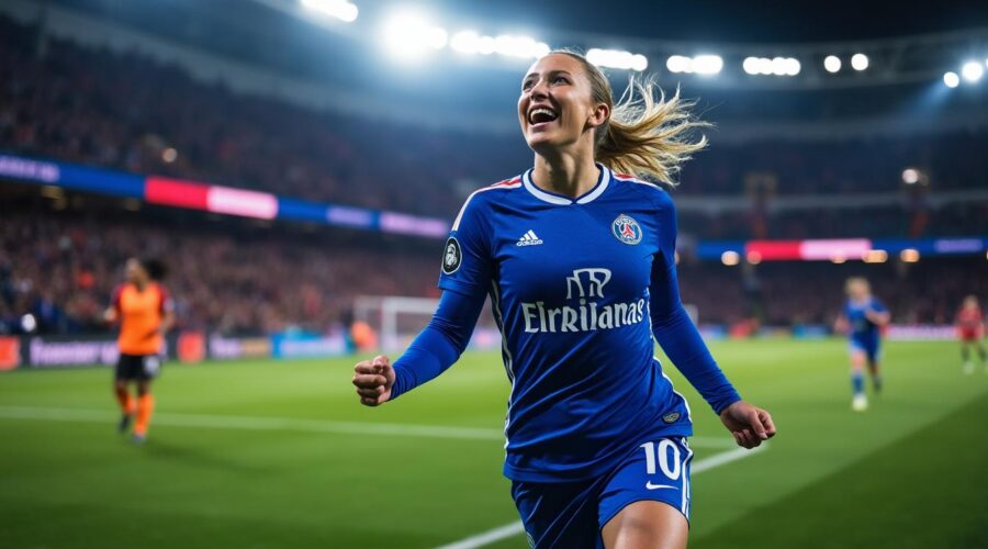 découvrez pourquoi jule brand de l'ol lyonnais a été élue meilleure joueuse du mois de novembre en première ligue, grâce à ses performances exceptionnelles.