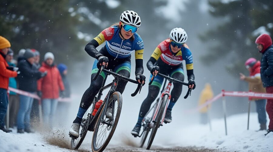 revivez la victoire spectaculaire d'alvarado face à lucinda brand lors de la coupe du monde de zonhoven, une course intense marquée par une neige battante.