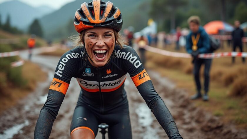 cyclo-cross : lucinda brand remporte son 18e succès de la saison à benidorm, tandis qu'amandine fouquenet se distingue en montant sur le podium, confirmant leur excellent niveau en compétition.