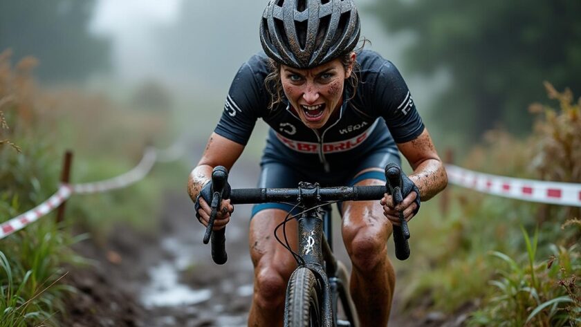 lucinda brand partage ses difficultés lors du cyclo-cross x2o trofee, racontant son incapacité à monter sur sa monture et les défis rencontrés pour terminer la course.