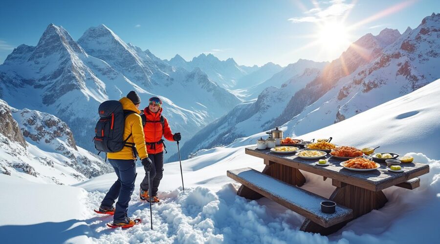 découvrez comment michel et augustin combinent convivialité et passion client en gravissant les sommets, raquettes aux pieds et raclette au menu, pour une expérience unique et chaleureuse.
