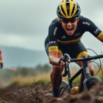 lucinda brand remporte la victoire en solo aux championnats du monde de cyclo-cross, tandis qu'amandine fouquenet se distingue en terminant dans le top 5.