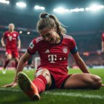 frayeur au bayern : giulia s'effondre en criant de douleur, suscitant une vive inquiétude autour de l'état de santé de la star du club.