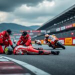 alex marquez sera absent pour au moins deux grands prix suite à une grave chute lors du grand prix de catalogne. découvrez les détails de son état et les conséquences pour la saison.