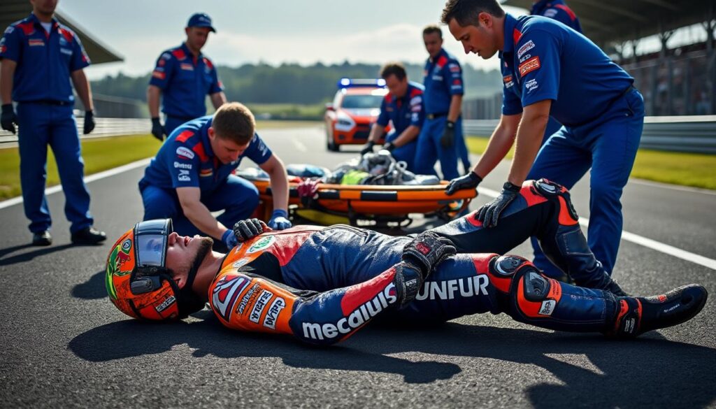 motogp : marc marquez subit deux opérations après une spectaculaire chute lors du sprint du grand prix, impactant sa saison et sa récupération.