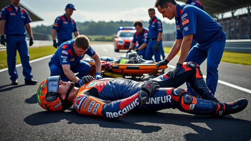 motogp : marc marquez subit deux opérations après une spectaculaire chute lors du sprint du grand prix, impactant sa saison et sa récupération.