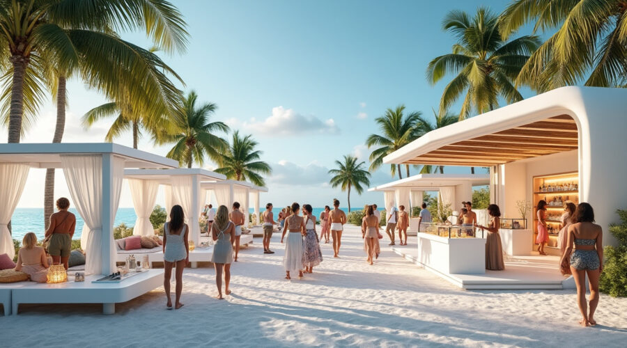 découvrez les pop-up exclusifs des créateurs les plus chics dans les beach clubs d'europe cet été et vivez une expérience shopping unique au bord de la mer.
