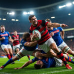 revivez la victoire éclatante de toulouse sur le racing en demi-finale du rugby top 14, garantissant leur place en finale avec un match maîtrisé et intense.