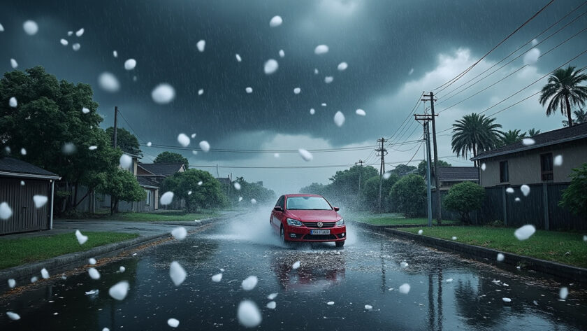 alerte météo : une violente tempête de grêle avec des grêlons de 2 à 5 cm et des vents allant jusqu'à 100 km/h touche douze départements, entraînant des perturbations importantes et des risques pour la sécurité.