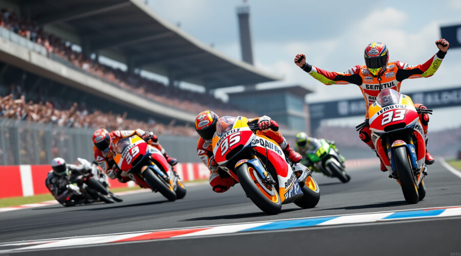 revivez le triomphe de marquez avec un doublé en motogp, la chute inattendue d’un favori qui a bouleversé la course, et la performance remarquable du prodige zarco qui décroche un point précieux.