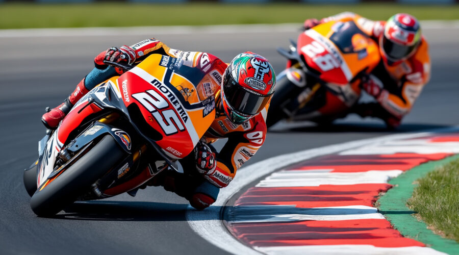 découvrez comment pedro acosta impressionne en motogp en lançant un tacle audacieux à son futur coéquipier marc marquez, le tout sans la moindre pression.