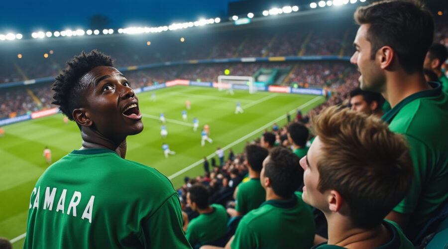découvrez la réaction de camara, émerveillé par les buts spectaculaires et exceptionnels des verts lors du match asse-mhsc.