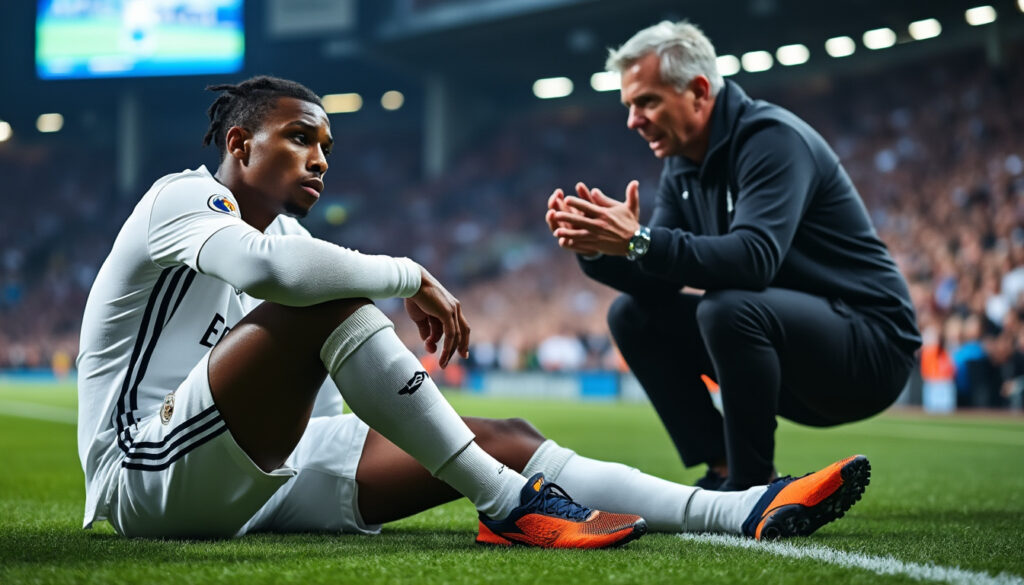 la blessure de kylian mbappé provoque la colère du real madrid. découvrez les réactions du club et les conséquences de ce coup dur.