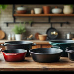 profitez des soldes exceptionnelles le creuset avec 5 cocottes en fonte de qualité presque vendues à prix coûtant. ne manquez pas cette occasion unique de cuisiner avec style et performance.