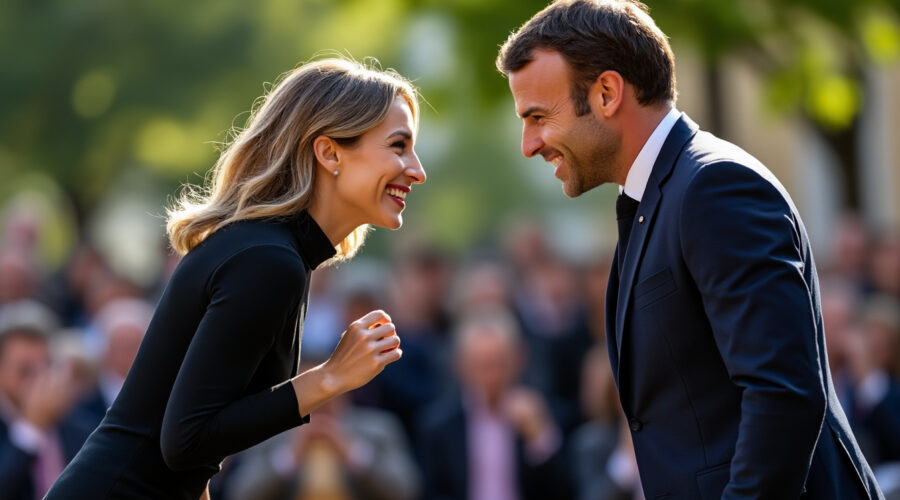découvrez comment catherine ringer a élégamment esquivé la bise au président emmanuel macron lors d'une rencontre mémorable.