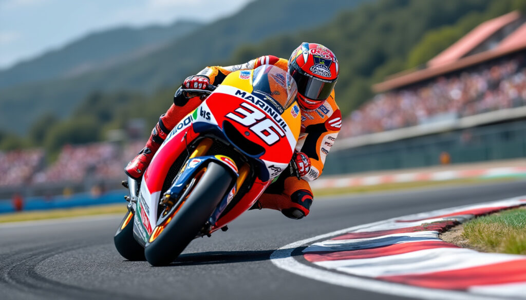 revivez la victoire spectaculaire de marc márquez au motogp de saint-marin, qui lui permet de prendre la tête du championnat et d'affirmer sa domination cette saison.