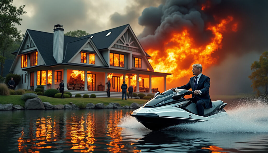 découvrez les propos incisifs de françois ruffin et dominique de villepin dénonçant l'inaction du président face aux crises majeures, illustrée par une métaphore choc : « notre maison est en flammes tandis que le président s'adonne au jet-ski ».