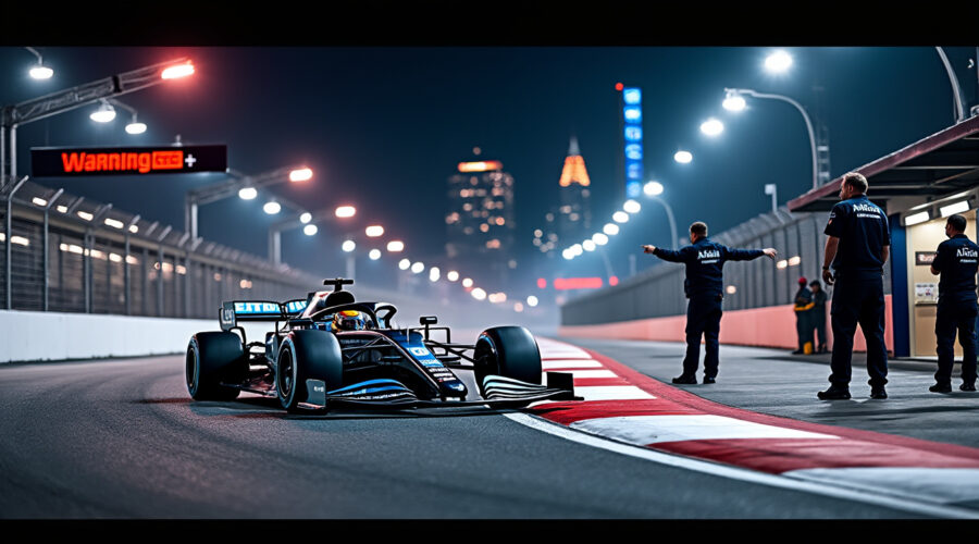 à singapour, pierre gasly est sanctionné en qualifications : son meilleur temps est annulé, un coup dur pour alpine avant le grand prix.