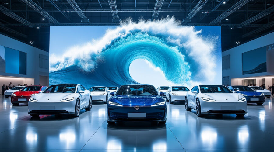 au mondial de l’auto, les marques chinoises multiplient les nouveautés et gagnent du terrain, suscitant la crainte d’un « tsunami » sur le marché européen.