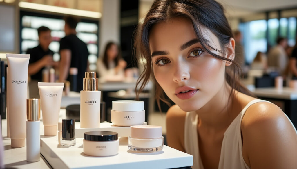 rhode, la marque beauté d’hailey bieber, arrive chez sephora. découvrez les essentiels skincare qui promettent de faire sensation.