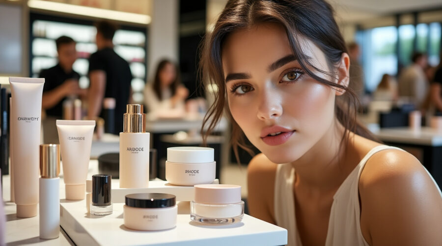 rhode, la marque beauté d’hailey bieber, arrive chez sephora. découvrez les essentiels skincare qui promettent de faire sensation.